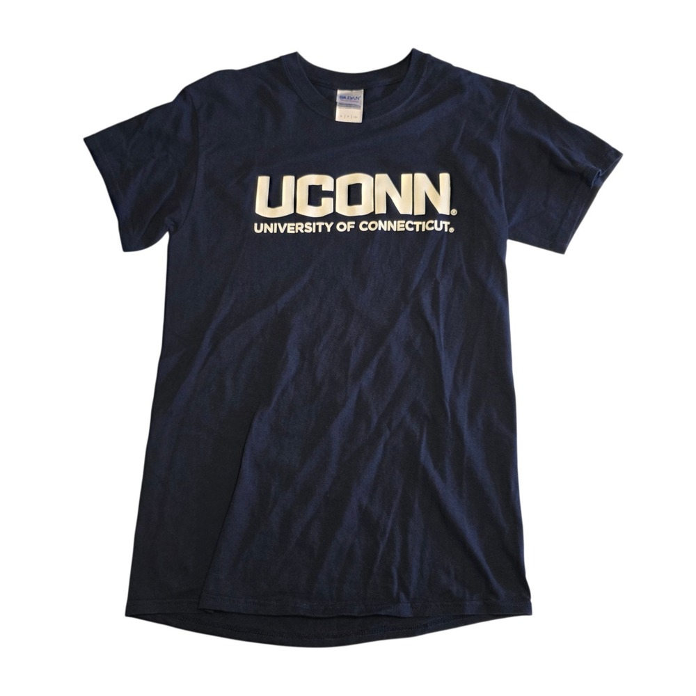 UCONN University of Connecticut T-Shirt Gildan Heavy Cotton Blue Size Small
